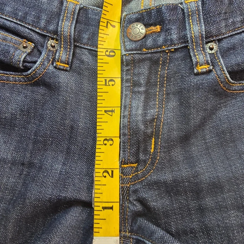 J Crew Jeans Womens sz 26 Toothpick‎ Stretch Dark Denim Skinny 30x28 Distressed